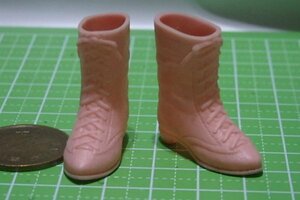 ☆0251☆ドール　小物　 靴　ショートブーツ　長靴　ピンク☆人形用 　シューズ　リカちゃん　ミニチュア　