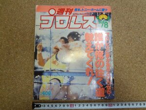 b△　週刊プロレス　1991年10月8日号　No.457　表紙:9.23川崎球場 大仁田厚vsターザン後藤　ベースボールマガジン社　/b34