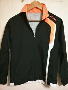 164* secondhand goods / free shipping #YONEX/ lining attaching warm-up shirt #J130 size # black group 