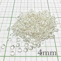 No.5 シルバー 丸カン 4mm 大量 ハンドメイド アクセサリー パーツ 素材 金具 基礎 マルカン DIY 手作り 手芸 ピアス イヤリング チャーム_画像4