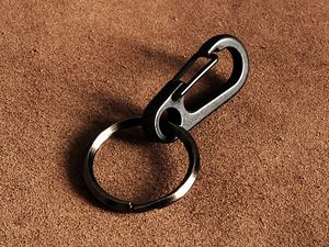  clip kalabina key holder ring 1 piece ( black ) black double ring key ring belt loop na ska n key hook two -ply can small 