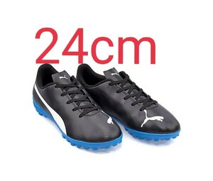 ◆新品 未使用プーマ ラピド 24cm TT　104811 メンズ スニーカー PUMA トレーニング サッカーシューズ　黒色　青色　Black　靴　くつ