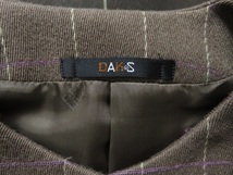 ■上質美品【 DAKS 】ダックスイングランド高級ウールジャケット9号M カーキ j266_画像3