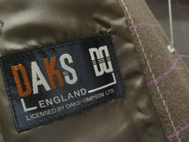 ■上質美品【 DAKS 】ダックスイングランド高級ウールジャケット9号M カーキ j266_画像6