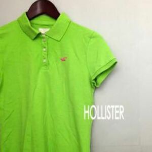 ! Hollister HOLLISTER женский желтый зеленый цвет рубашка-поло с коротким рукавом M