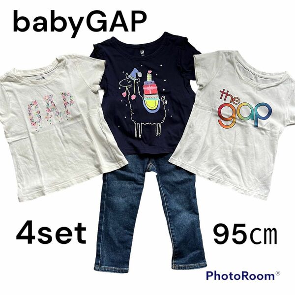 babyGAP TシャツロンTデニムパンツセット95