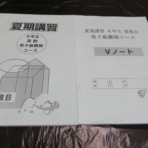 超美品!浜学園　2022年度　小6 夏期講習　男子最難関コース　算数Bテキスト&浜ノート 