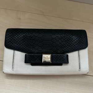 ケイトスペイド（kate spade new york）中古長財布　色・黒×白 