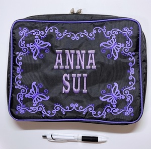 ◆ANNA SUI/アナスイ/マルチケース/ロゴ刺繍/未使用美品