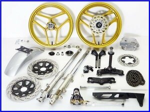 《EF》良品♪GSX1100Sカタナ ボルトオン GSX-R1100（GU74A）流用 18inch フロント＆リア周りset♪