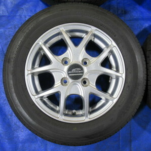 激安即決！美品 A-TECH 13-4B 4H/100 ET43 ＋ BRIDGESTONE 155/65R13 2020年中古4本 ワゴンR ラパン アルト セルボ パレット ミラ T006963の画像5