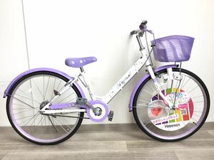 24 дюймовый детский велосипед (1520) лиловый белый SVK326909 не использовался товар *