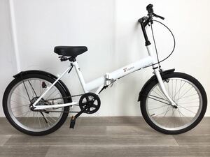 20インチ 折りたたみ 自転車 (830) ホワイト 白系 V181128973 未使用品◎