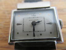 シチズン　昭和前期　手巻き式女性用腕時計　サンプラチナケース　昭和国産機械式　トップハット型_画像6