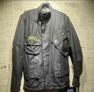 Barbour International バブアー オイルドジャケット 英国製 超希少サイズ ヴィンテージ 黒 UK34 C34/86㎝