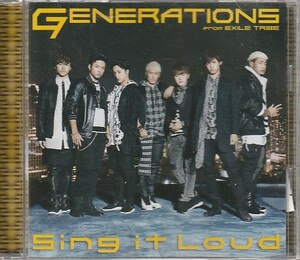 CD「GENERATIONS from EXILE TRIBE / Sing it Loud」　送料込