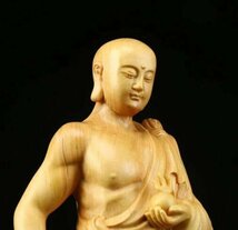 特売！総檜材 仏教美術 精密彫刻 仏像 仏師で仕上げ品　地蔵菩薩立像_画像5