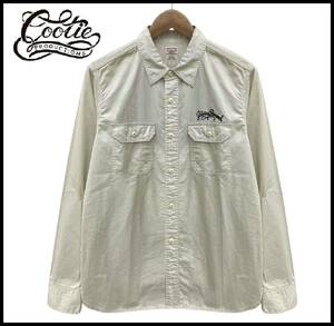 COOTIE クーティー GLORY BOUND WORK SHIRTS L/S ALOHA FROM HELL ロゴ 刺繍 長袖 エンジニア ワーク シャツ アイボリー L
