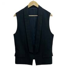 GalaabenD ガラアーベント 12SS SHAWL COLLAR GILET VEST ショールカラー ドレス タキシード フック ジレ ベスト ジャケット スーツ 黒 L_画像2