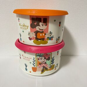 【新品未使用】Tupperware 容器(ミッキー+ミニー)送料無料