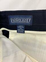 未使用　デッドストック　LAND'SEND メンズ　ウール100% 33サイズ スラックスパンツ ネイビー_画像5