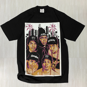 LA発 【XL】 NWA アンダーグラウンド グラフィック ヘビーウェイト 半袖 Tシャツ 黒 HIPHOP ウェストコースト コンプトン ドクタードレー