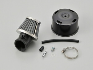 デイトナ 45504 スーパーパワーフィルター φ35 ニップル付 排ガスモデル対応 アークタイプ/ブラック