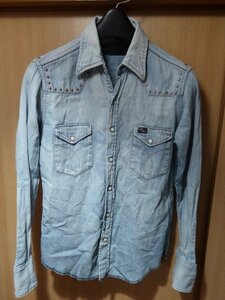 BLUEBLUEb lube Roo studs Denim shirt S size 