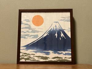 手ぬぐい フレーム まめぐい かまわぬ 額 富士山 手拭い こげ茶 ブラウン 正方形 スクエア 壁掛け 和室 木製 インテリア アクリル板 日本