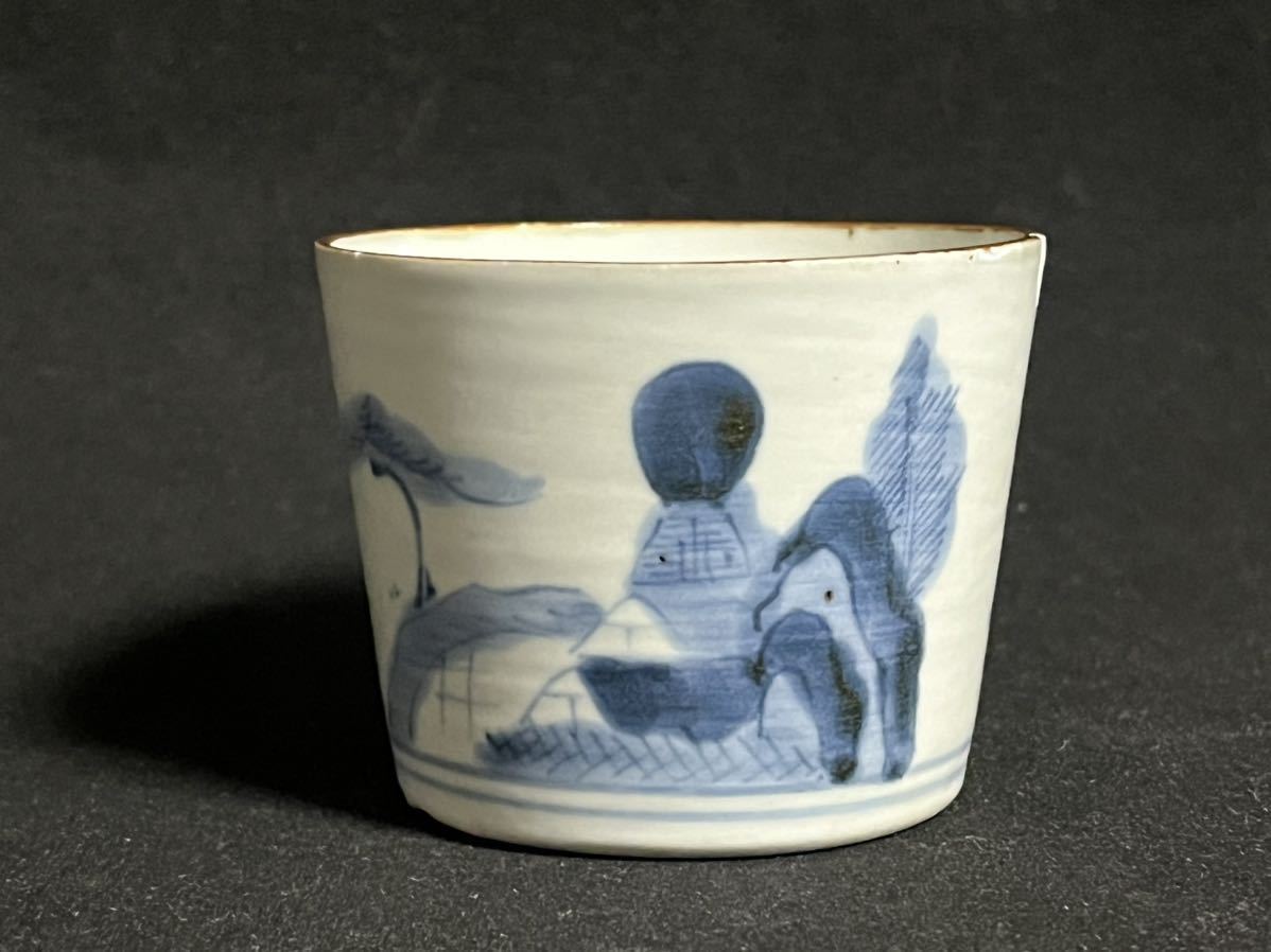 古伊万里 白磁 豆猪口 完品5客 姫猪口 蕎麦猪口 江戸後期〜幕末 雛