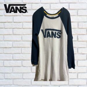 VANS バンズ トップス レディース ワッフル ロンＴ 長袖 秋服 冬服 ロゴ ニット セーター