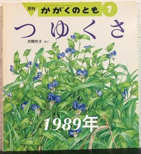 ◆当時物・希少◆「つゆくさ」かがくのとも　福音館　1989年　レトロ絵本