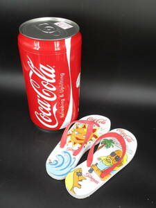 送料710円　未使用　コカ・コーラ ハッピー サマー ビーチサンダル デザイン 缶 HAPPY SUMMER 空き缶 コカコーラ　（UTBB