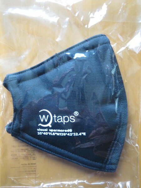 送料無料発送 WTAPS ダブルタップス ロゴマスク フェイスマスク BLACK 正規品 日本製 新品未開封 抗菌消臭生地 調節可能ストッパー付き
