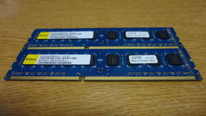 デスクトップPC用メモリー CFD製 DDR3-1333（DDR3 PC3-10600U）M2F4G64CB8HB5N-CG 4G×2枚＝8G 中古動作品