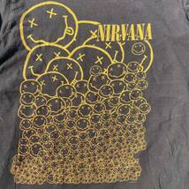 【希少】 90s NIRVANA ニコちゃん ブラック 半袖Tシャツ バンドTシャツ バンT ヴィンテージ ロックバンド ビンテージ アメカジ レア_画像4