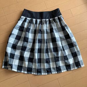 1回使用 リッチミーニューヨーク ギンガムチェックスカート ふんわり S