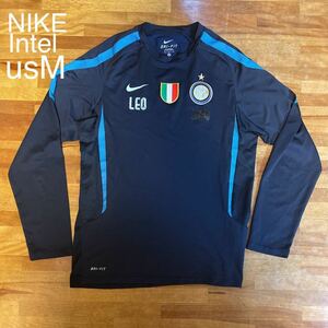 選手支給品 NIKE InterMilano LS PracticeShirts usM ナイキ インテル 長袖プラクティスシャツ レオナルド監督 スクデット 長友佑都