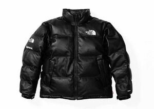 新品Supreme/The North Face Leather Nuptse Jacket 黒　black レザー　ヌプシ シュプリーム ノーフェイス