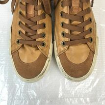 RFW/アールエフダブリュー★レザーシューズ/ブーツ/ハイカットスニーカー【8/25.5-26.0/茶/BROWN】sneakers/Shoes/trainers◆E-117_画像9