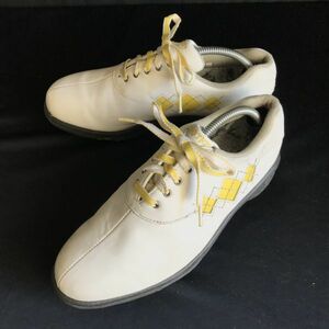 foot Joy /FOOTJOY eCOMFORT* туфли для гольфа [6/23.0/ белый × желтый /WHITE×YELLOW]Shoes*E-104