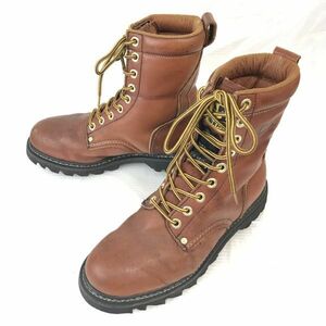 ホーキンス/G.T.hawkins★本革/10ホール/レザーワークブーツ【7/40/25.0/茶/BROWN】Shoes◆pWB96-9