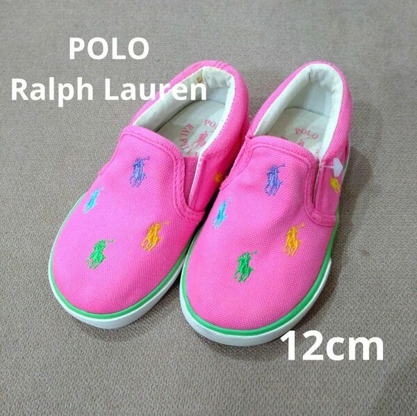 POLO RALPH LAUREN　総柄スリッポン　12cm