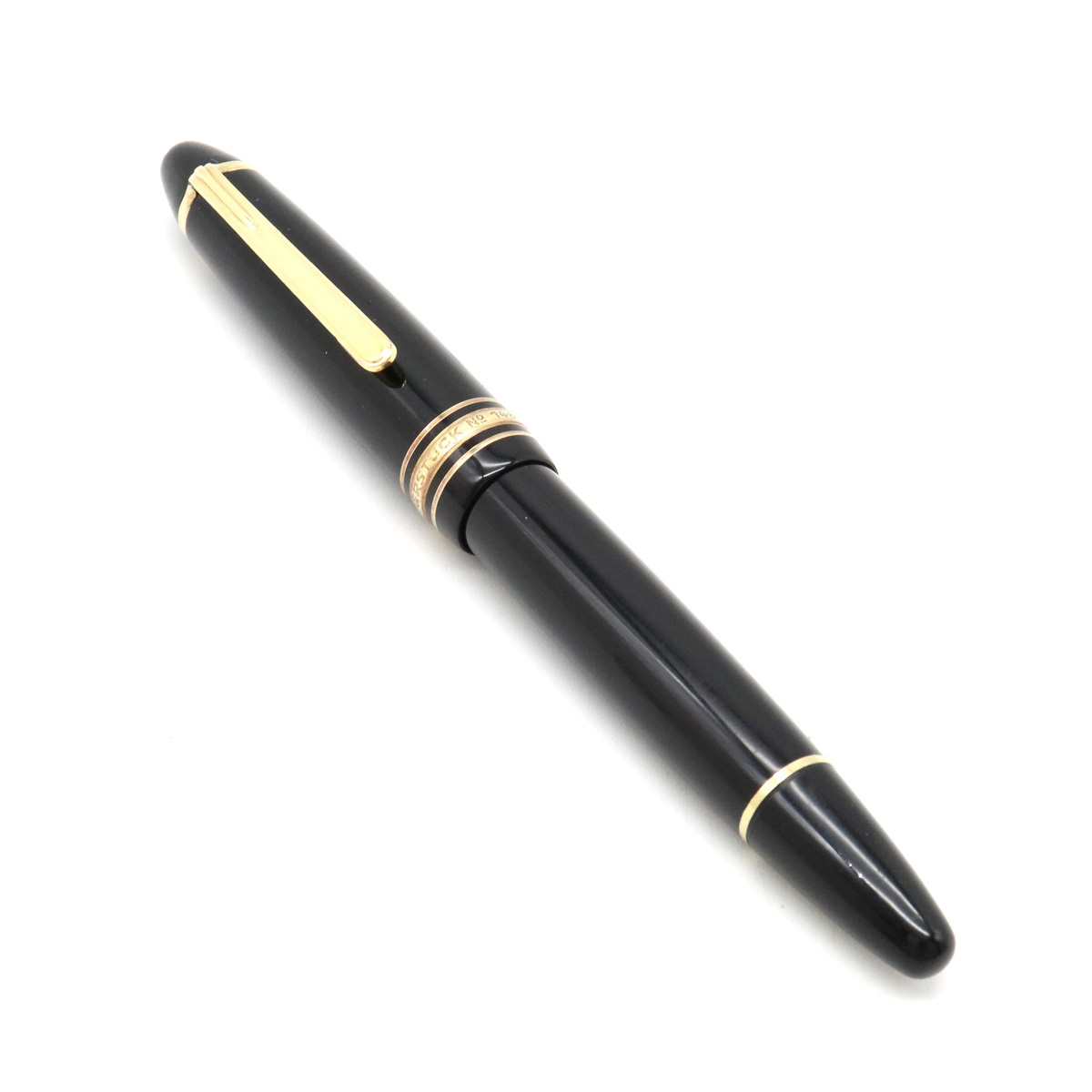 MONTBLANC モンブラン マイスターシュテュック 万年筆 ペン先K14 ブラック 黒 ゴールドカラー ピストン吸入式
