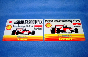 ★F-1 ・ 第１回・日本グランプリ【Japan Grand Prix】 ステッカー（2枚) ★ 昭和シェル・非売品★