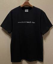 バック両面プリント2013年Samsung GALAXY Note3+GearIT系IT企業TシャツMロゴ黒コットン丸胴OLD(y2k2000s00sオールドsony apple mac windows_画像1