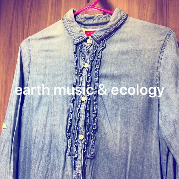 earth music & ecology デニムシャツ チュニック　長袖