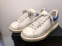 Alexander McQueen 厚底 スニーカー シューズ 正規 オーバーソール 初期 メンズ 41 白 青 ホワイト_画像2