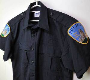  old clothes * America police short sleeves shirt way n.. university L corresponding 16.5-32 xwp