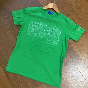 BEAMS ビームス 半袖Tシャツ サイズS 男女兼用 鮮やか グリーン系 綿100% フジロックフェスティバル コラボ 大人気商品 着心地抜群